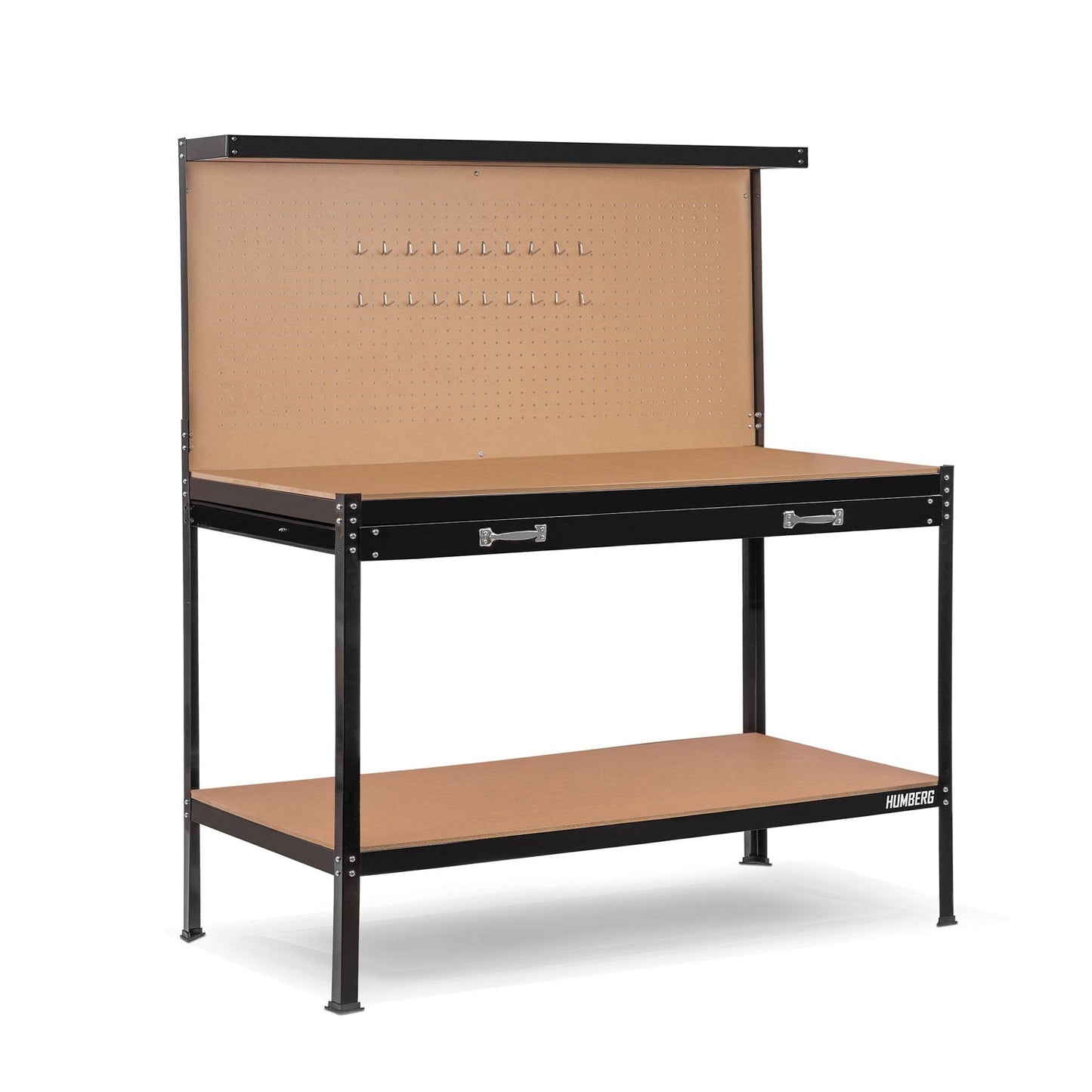 Humberg HM-590 black workshop work table with drawer
