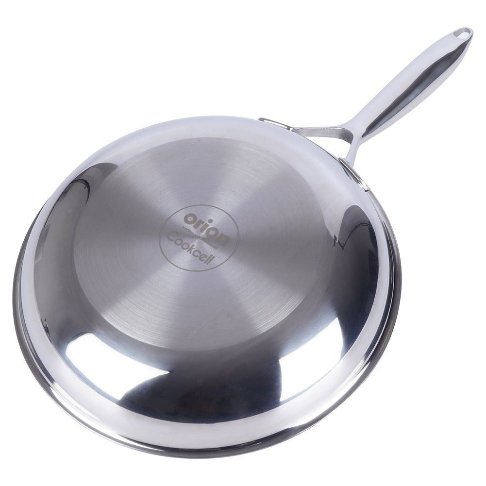 Hybrid Frying Pan: Non-stick & Stainless Steel, Metal Utensils OK