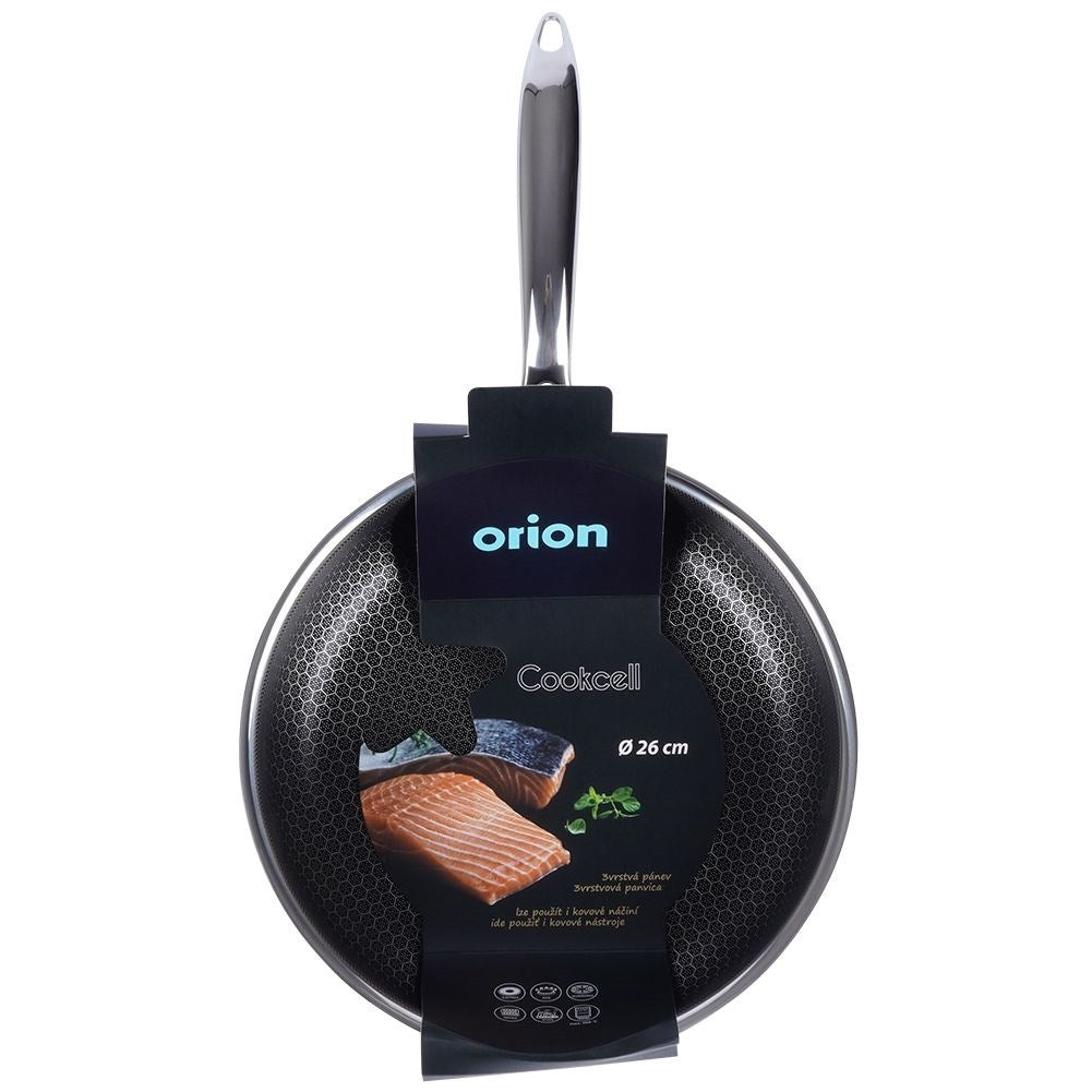 Hybrid frying pan: Non-stick, stainless, metal utensil safe