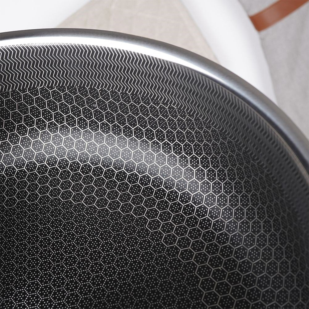 Hybrid frying pan: Non-stick, stainless, metal utensil safe
