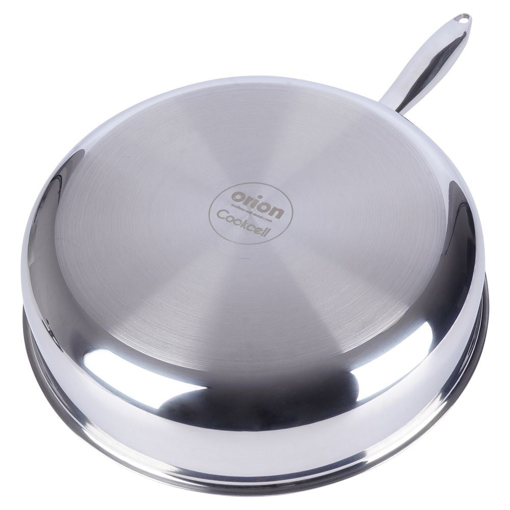 Hybrid frying pan: Non-stick, stainless steel, metal utensils