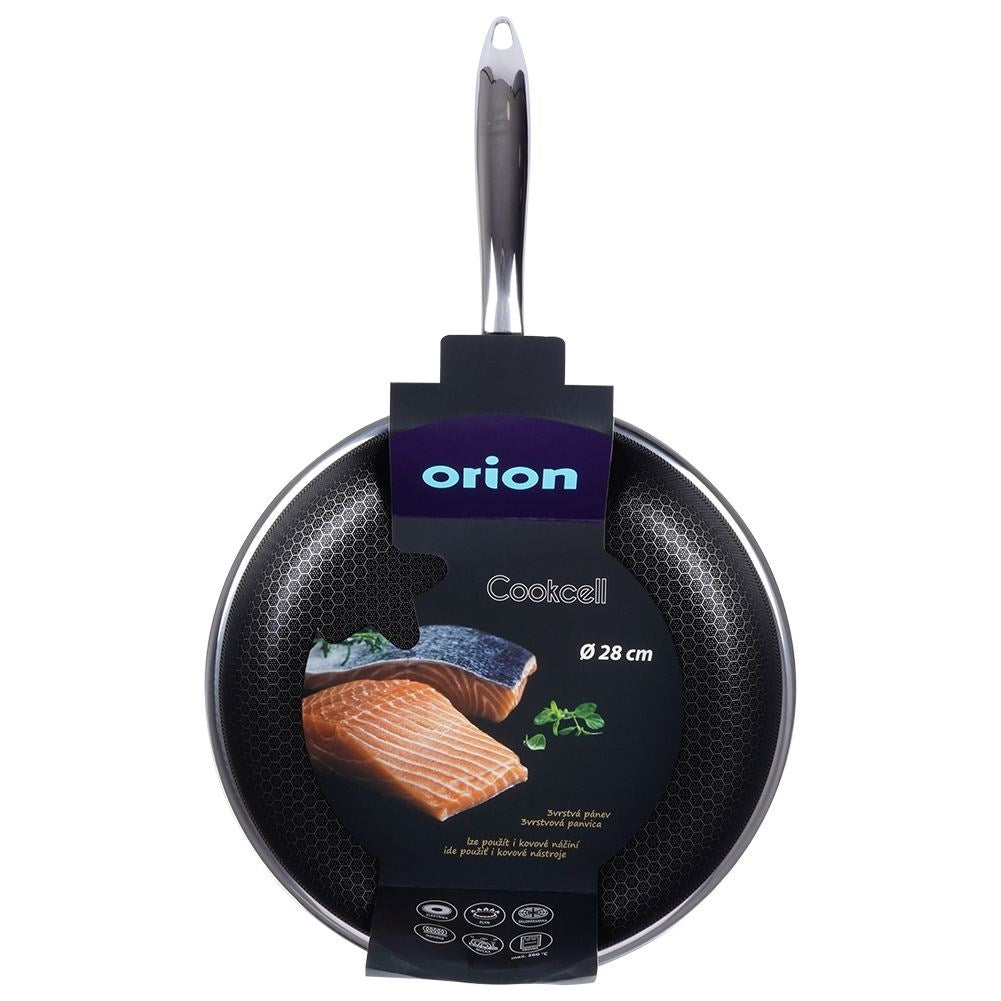 Hybrid frying pan: Non-stick, stainless steel, metal utensils