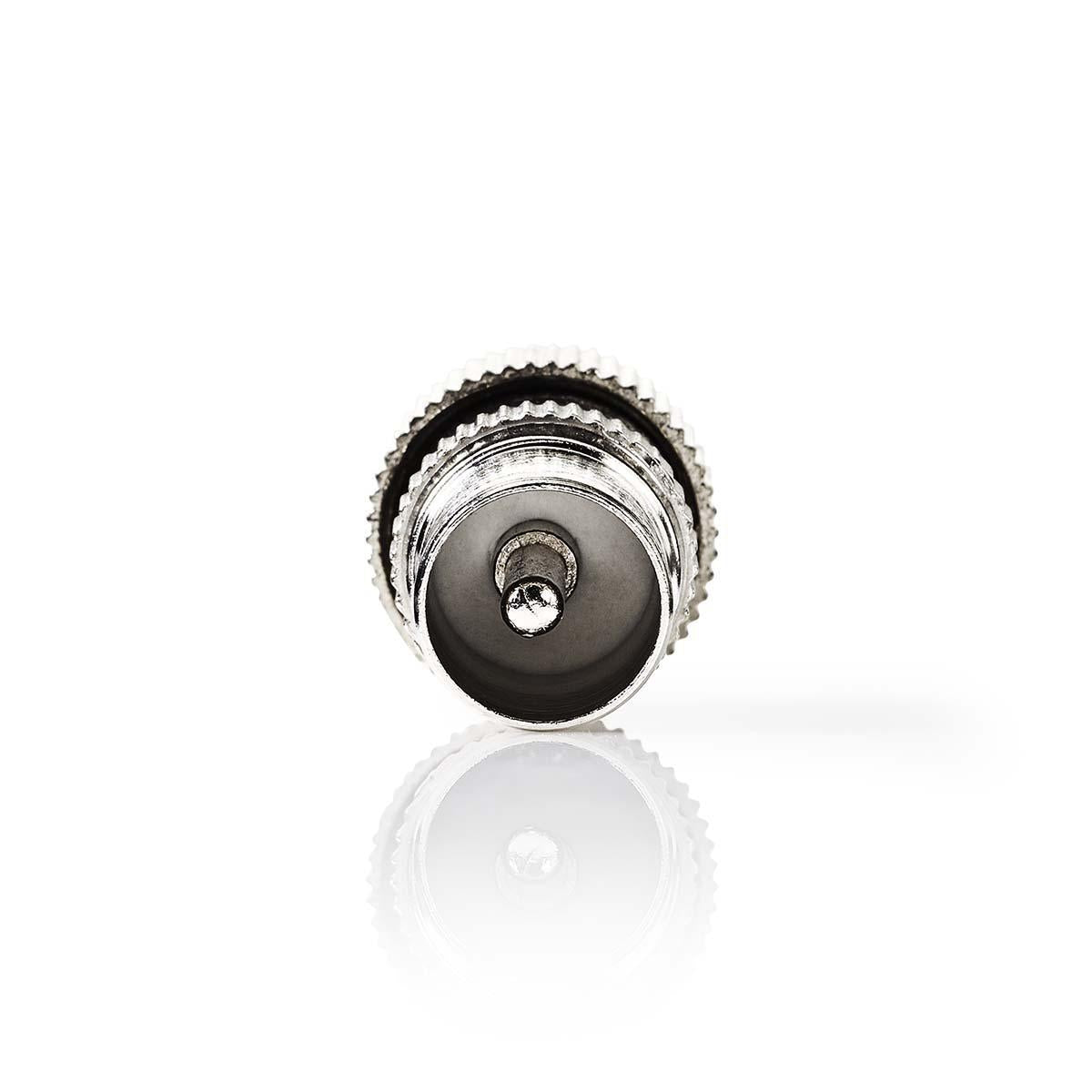 IEC (coax) | Straight | Male | Nickel Plated | 75 Ohm | Screw | Cable input diameter: 7.0 mm | Metal | Silver | 2 pcs. | Plastic bag
