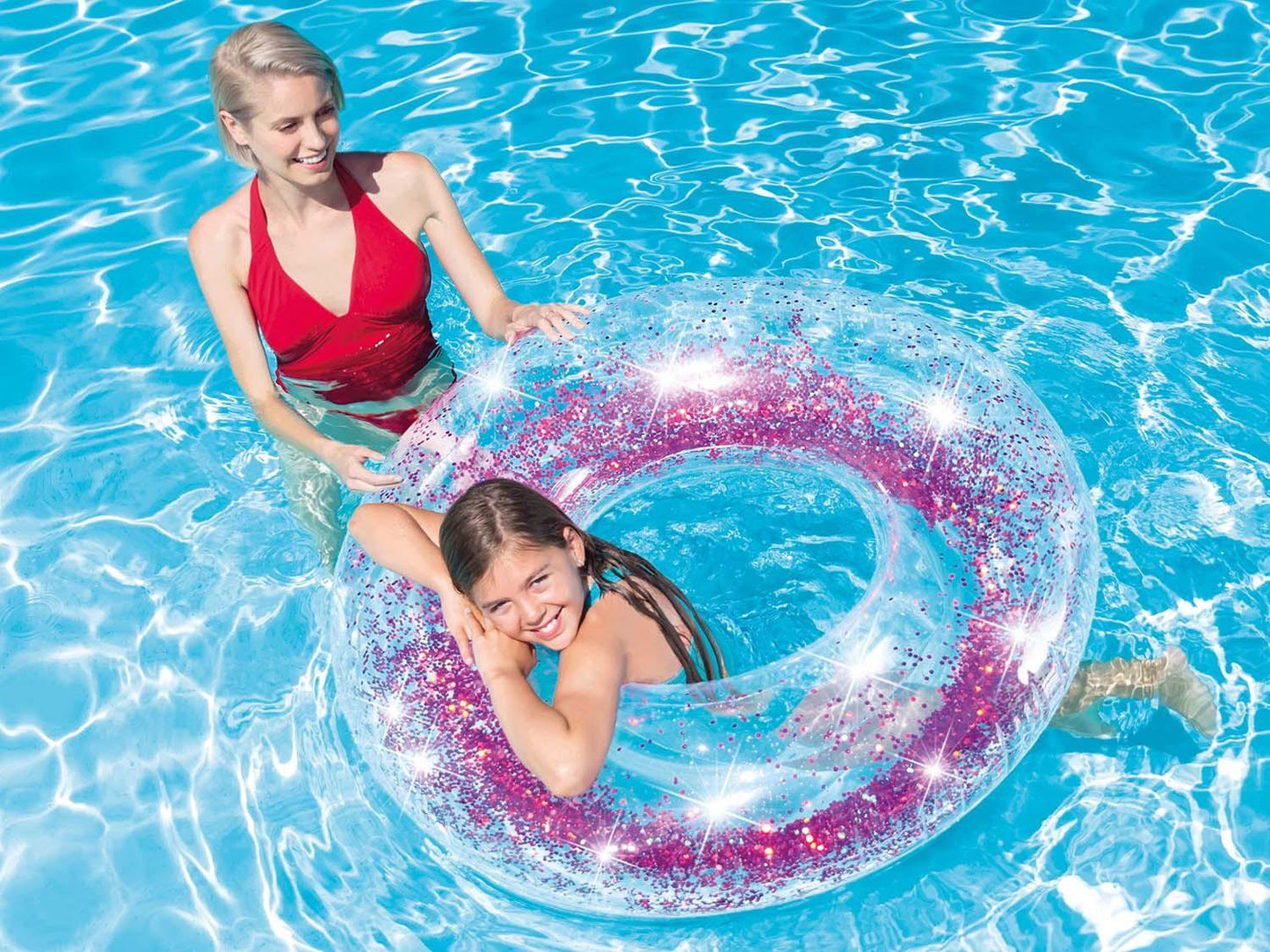 INTEX 56274 glitter swimming ring, gold