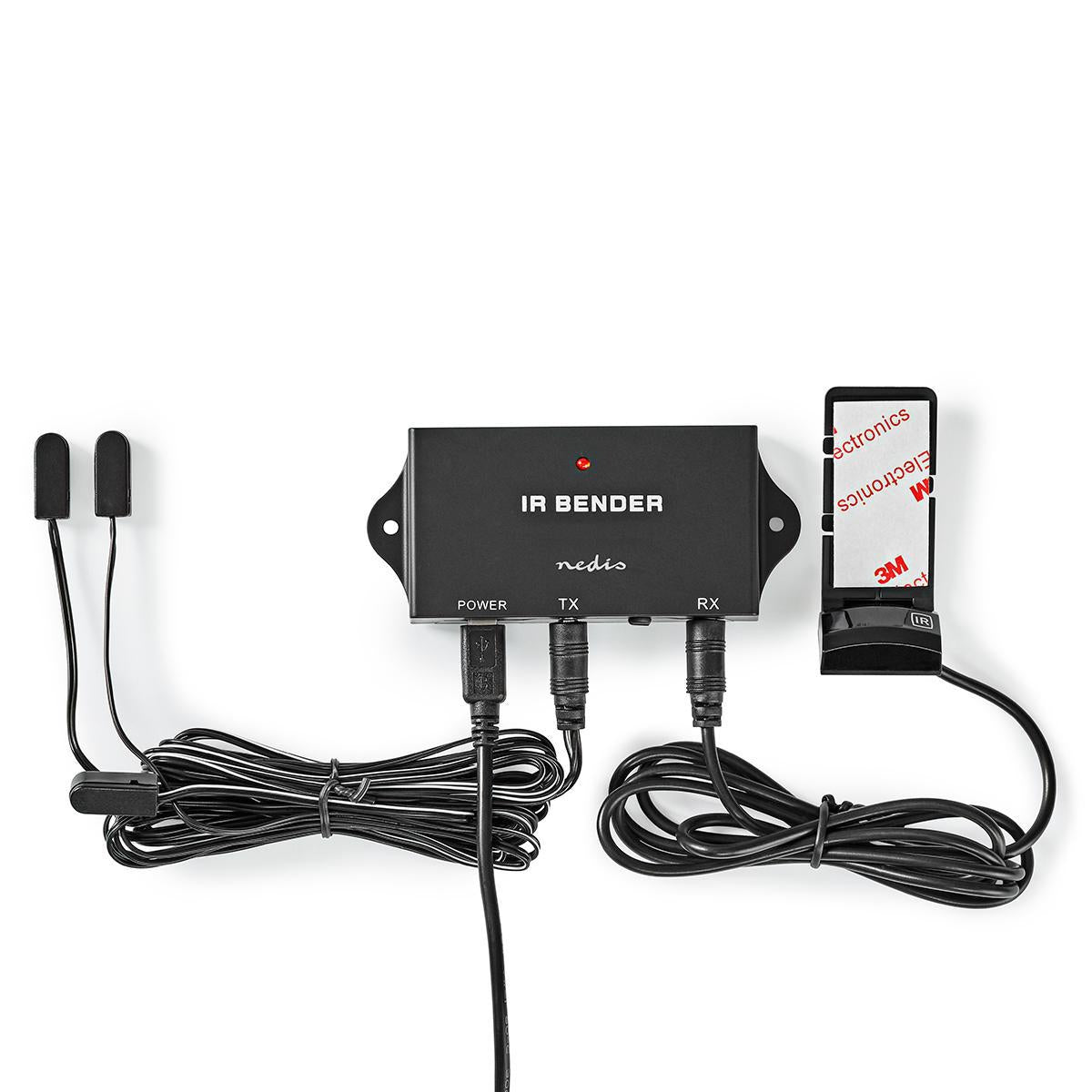 IR remote control extender | Signal range: 7.0 m | 3 Units | ABS | Black