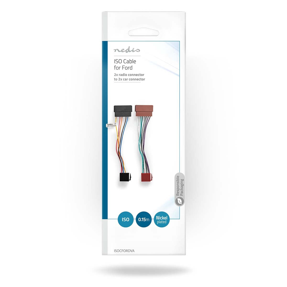 ISO Adapter Cable | ISO Compatibility: Ford | 0.15 m | Round | PVC | Plastic bag