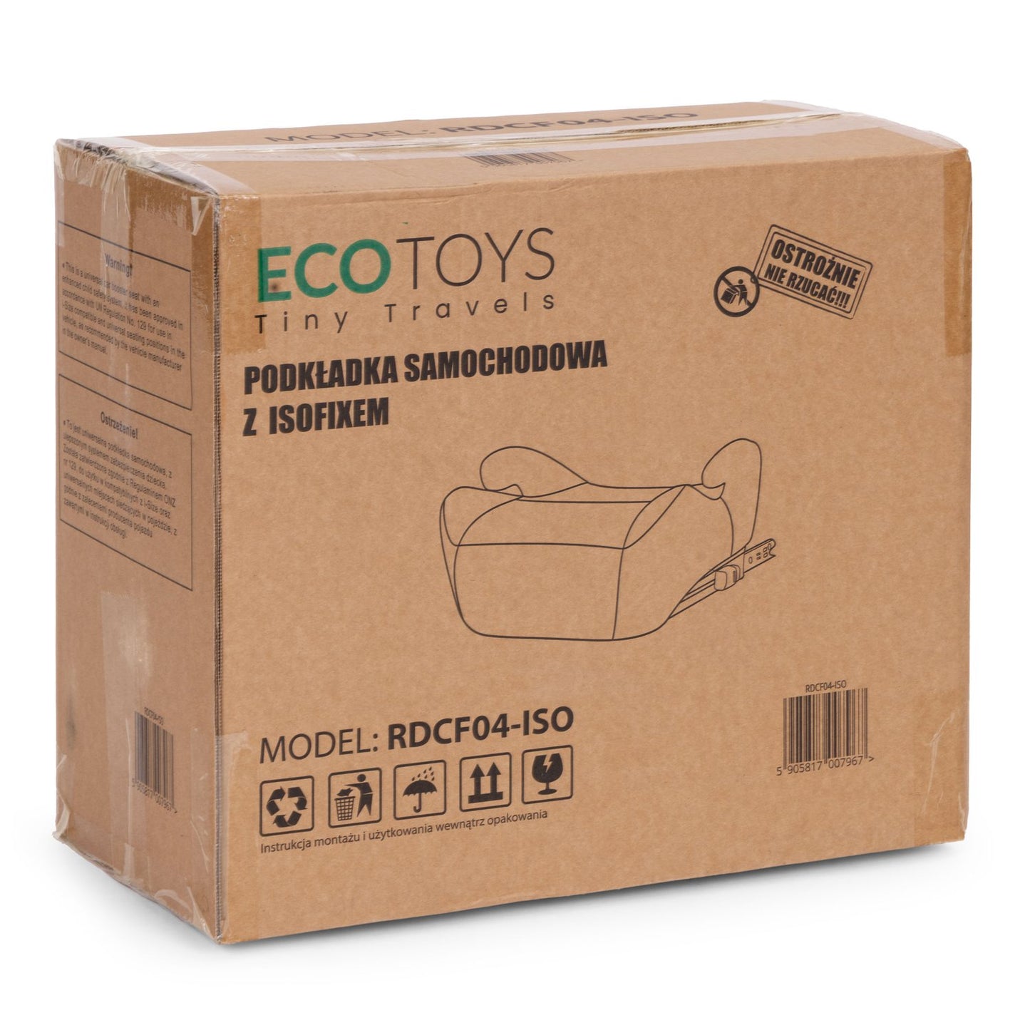 ISOFIX Car Booster Seat with Cup Holder, 125-150 cm