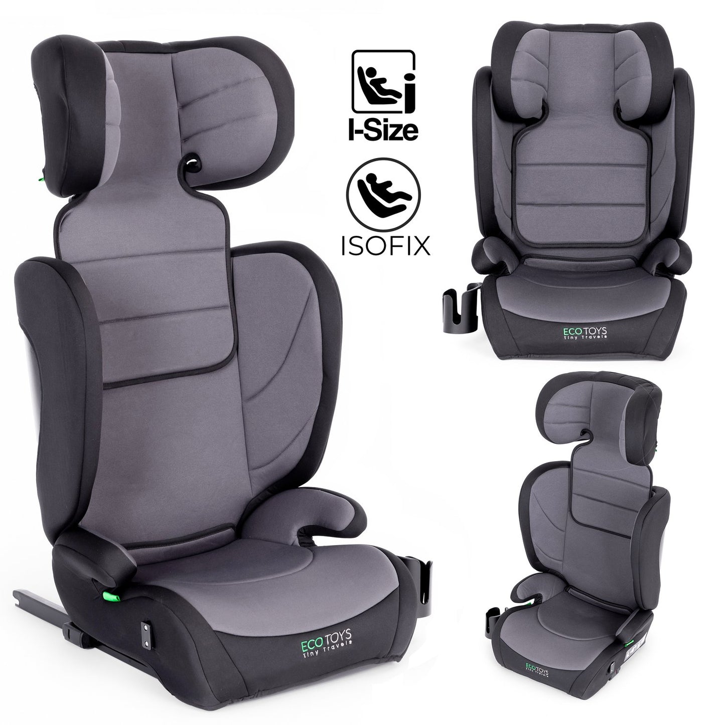 ISOFIX car seat for children from 100 cm with drinks holder ECOTOYS