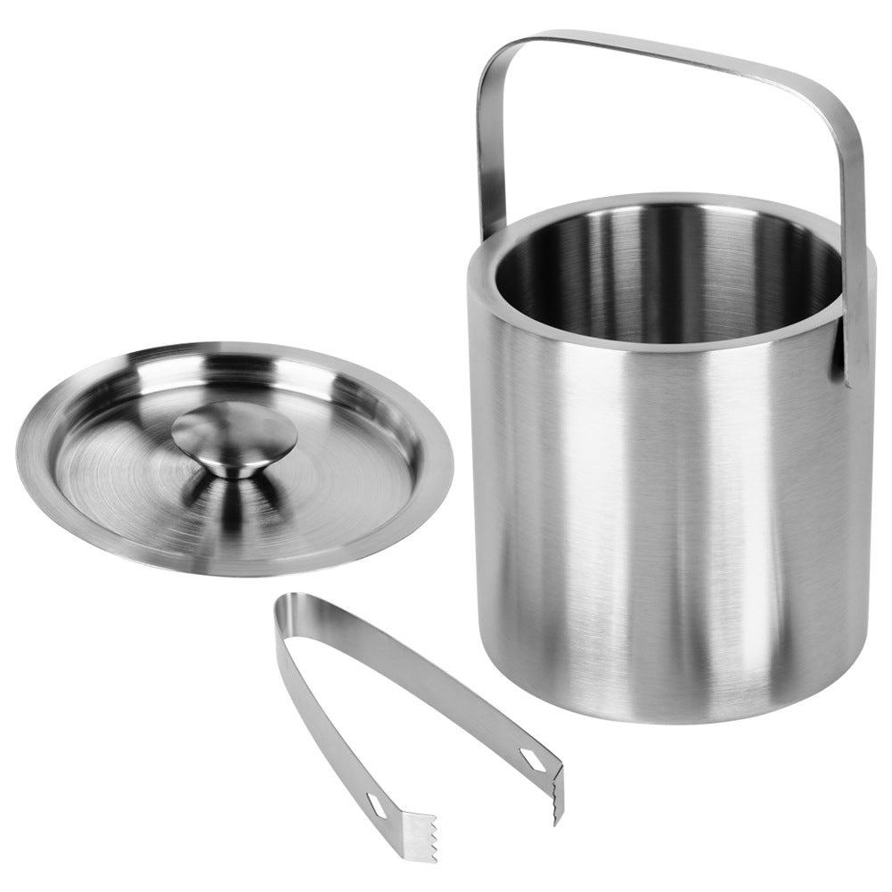Ice Bucket with Tongs, Thermal Steel