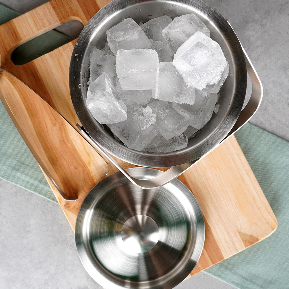 Ice Bucket with Tongs, Thermal Steel