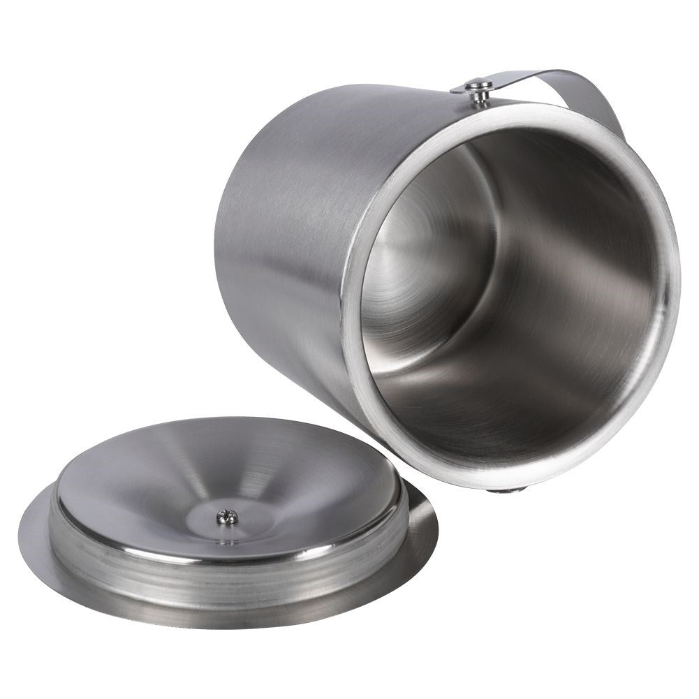 Ice container Stainless steel with lid and tongs
