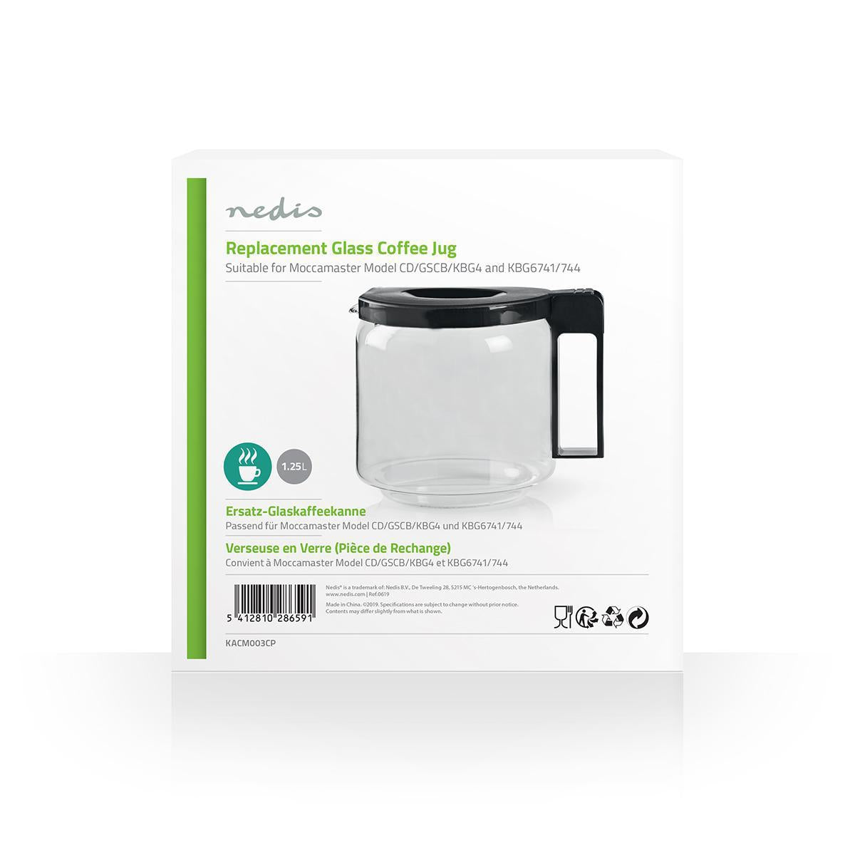 Ice cream coffee pot | Compatible with: Moccamaster CD / GCS / KBG / Excellent 10SN | 1.25 l | Black