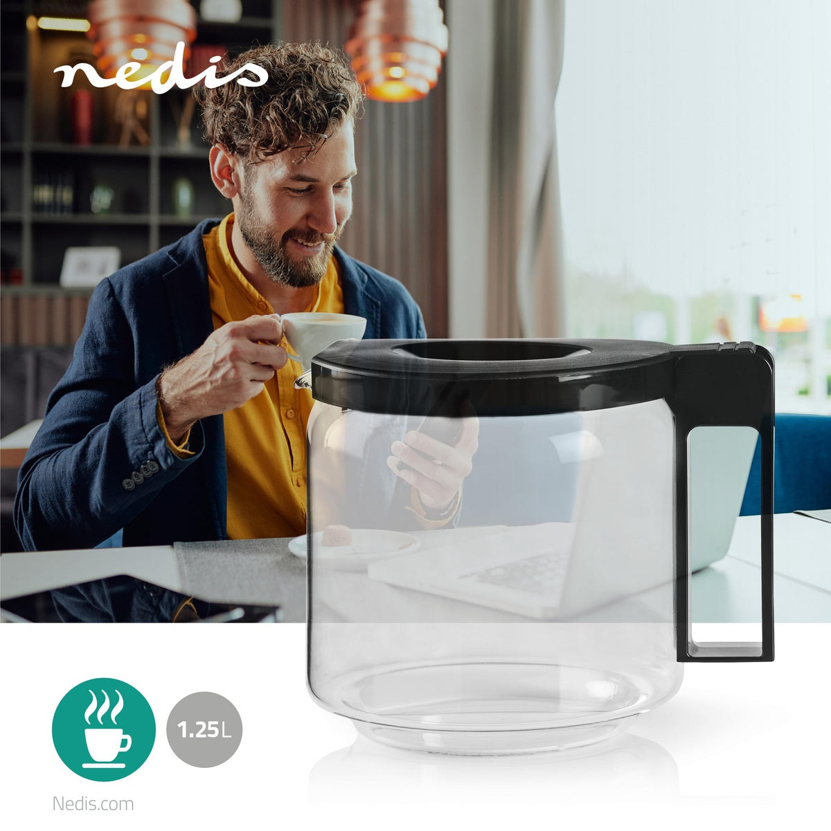 Ice cream coffee pot | Compatible with: Moccamaster CD / GCS / KBG / Excellent 10SN | 1.25 l | Black