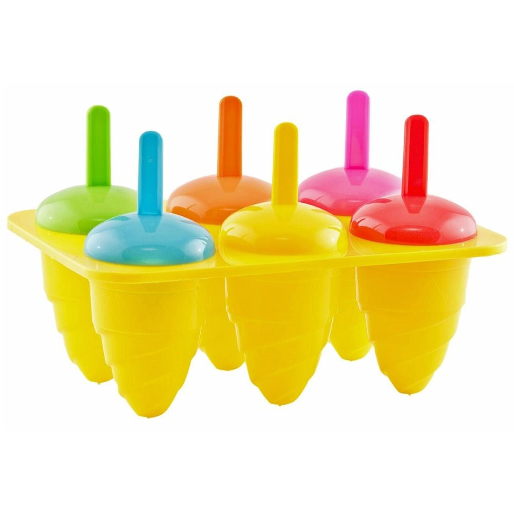 Ice cream molds with stand for 6 portions of homemade ice cream