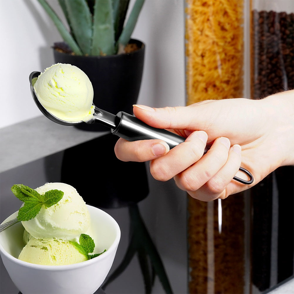 Ice cream scoop, black steel, 19 cm