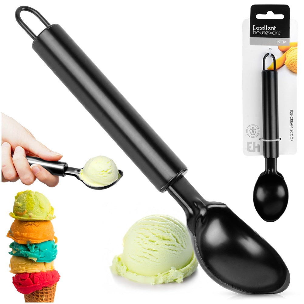 Ice cream scoop, black steel, 19 cm
