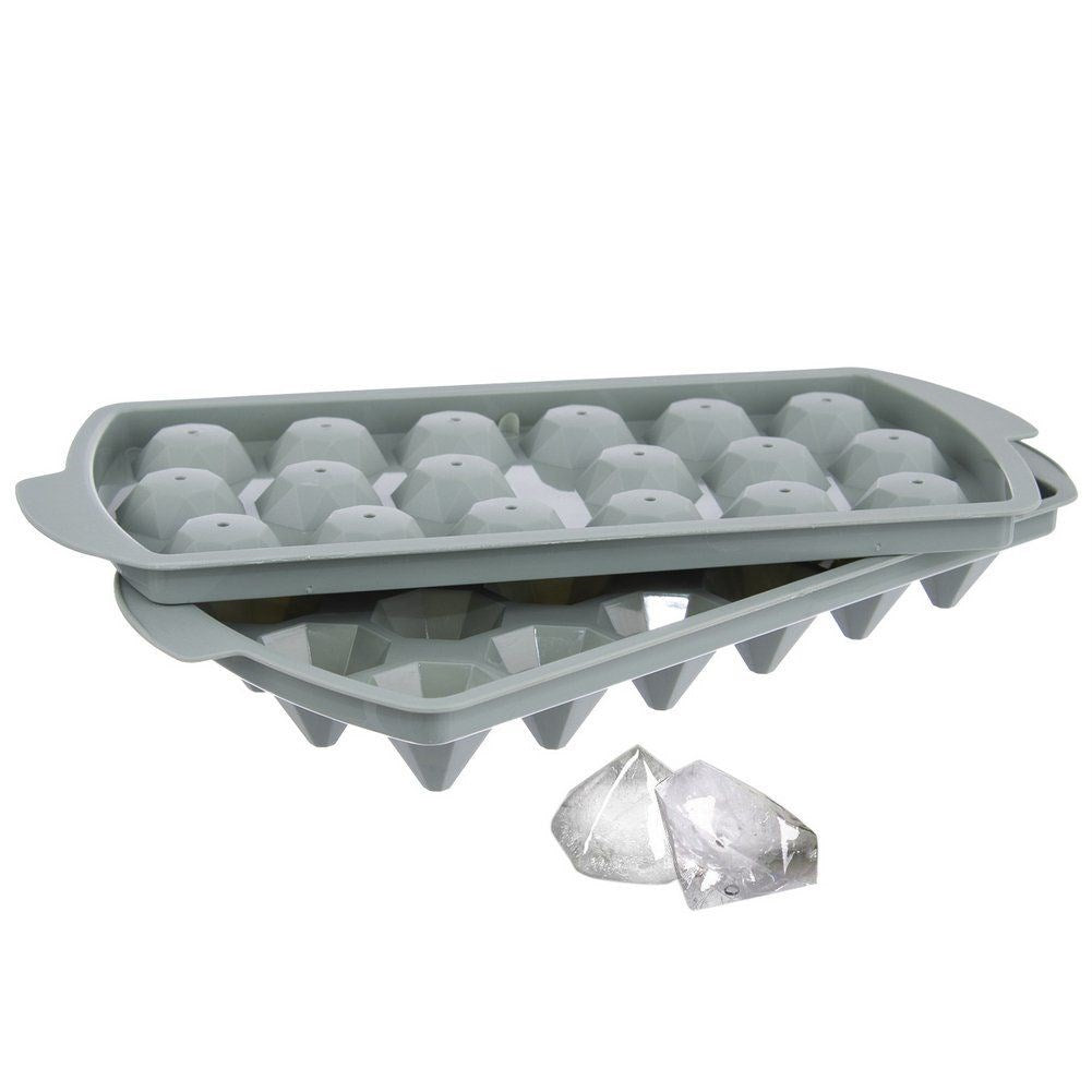 Ice cube tray with lid diamonds 26x12 cm