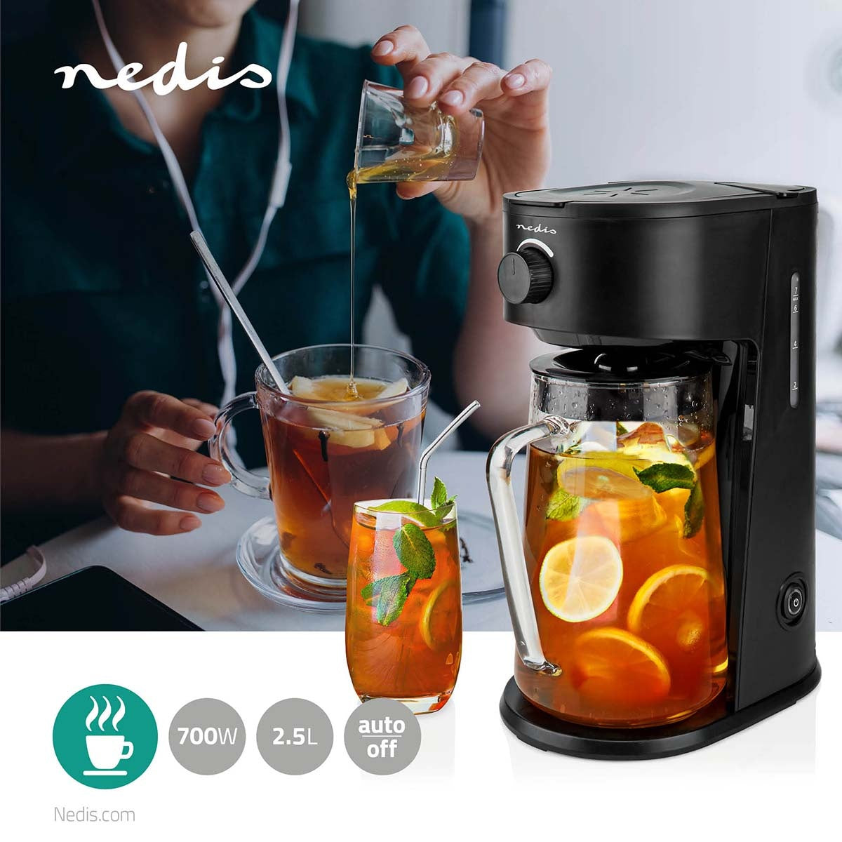 Iced Coffee & Iced Coffee Hardware | Filter coffee | 2.5 l | 6 Cups | Black