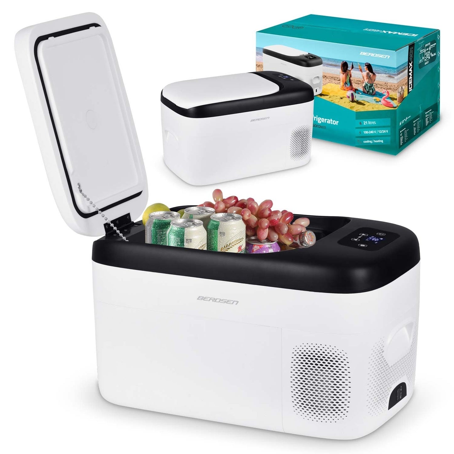 Icemax 401 Berdsen compressor refrigerator, 21 liters - white