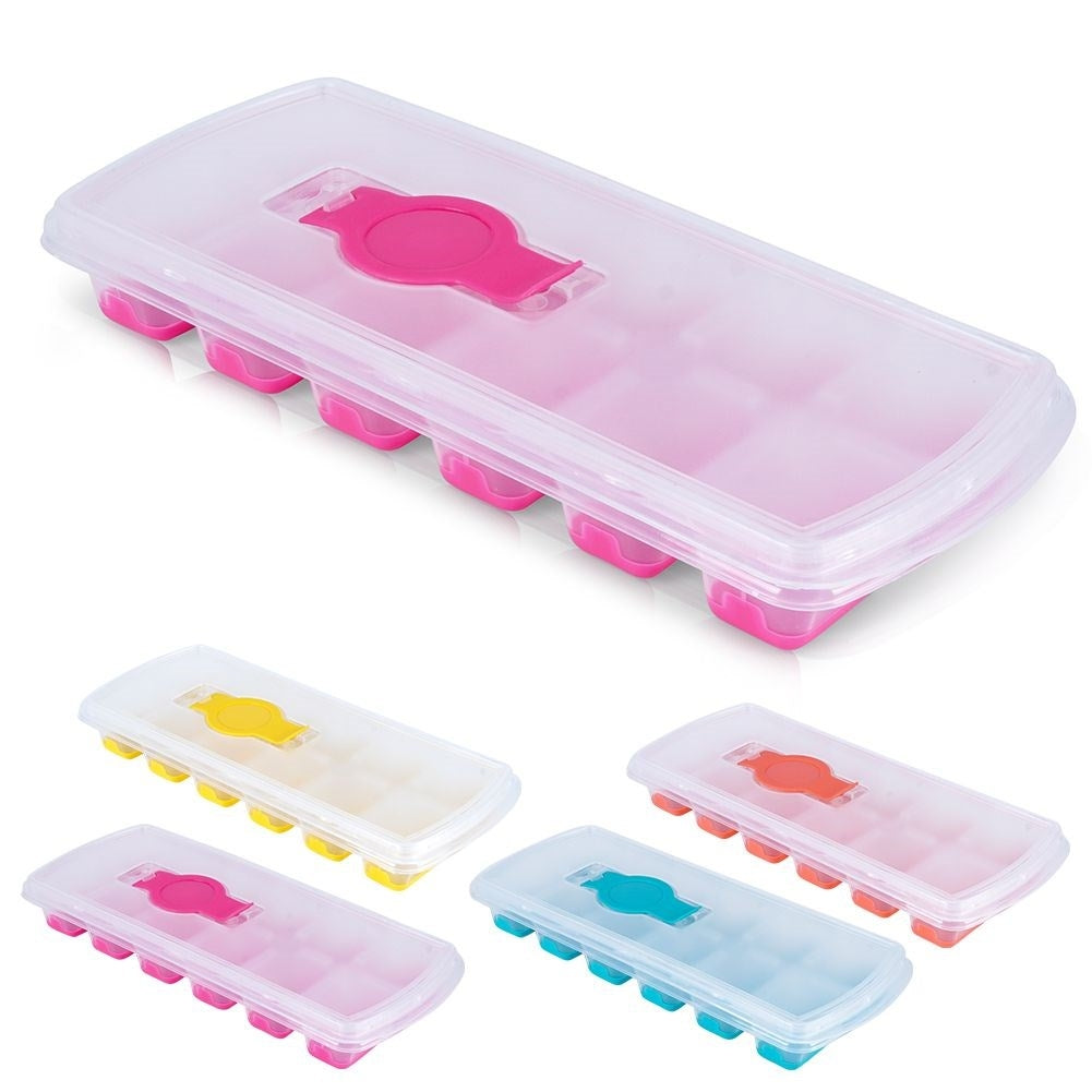 Ice mold with Silicone base and Lightly Filled Lid