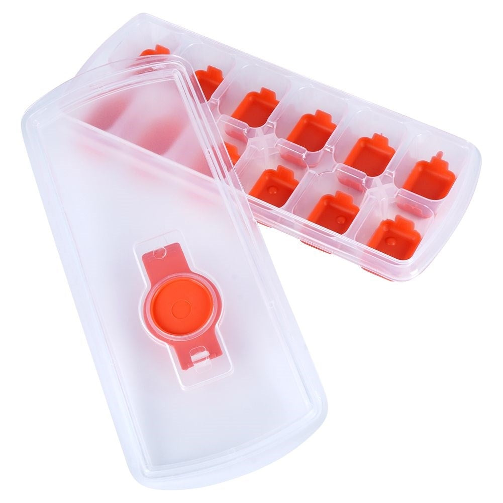 Ice mold with Silicone base and Lightly Filled Lid
