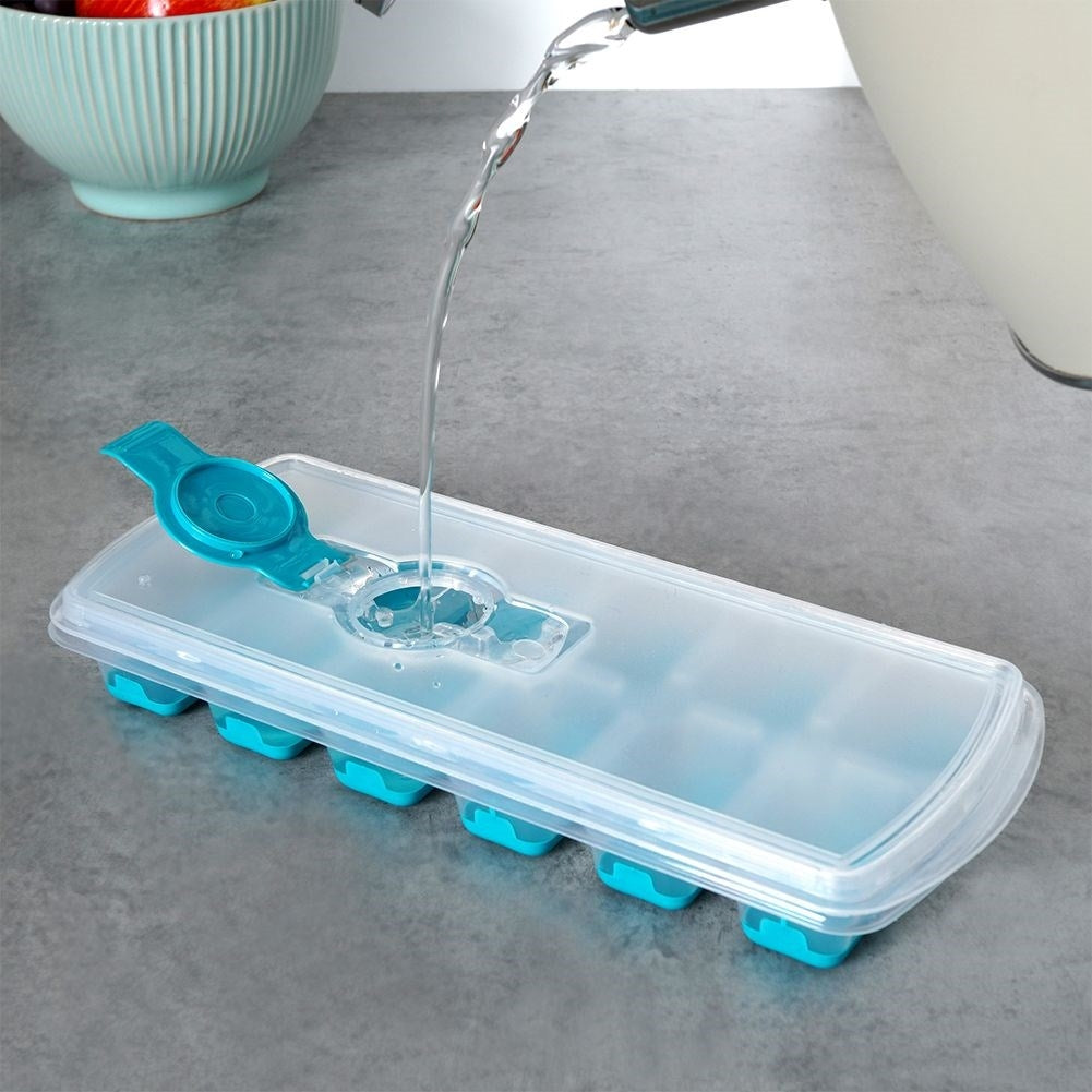 Ice mold with Silicone base and Lightly Filled Lid