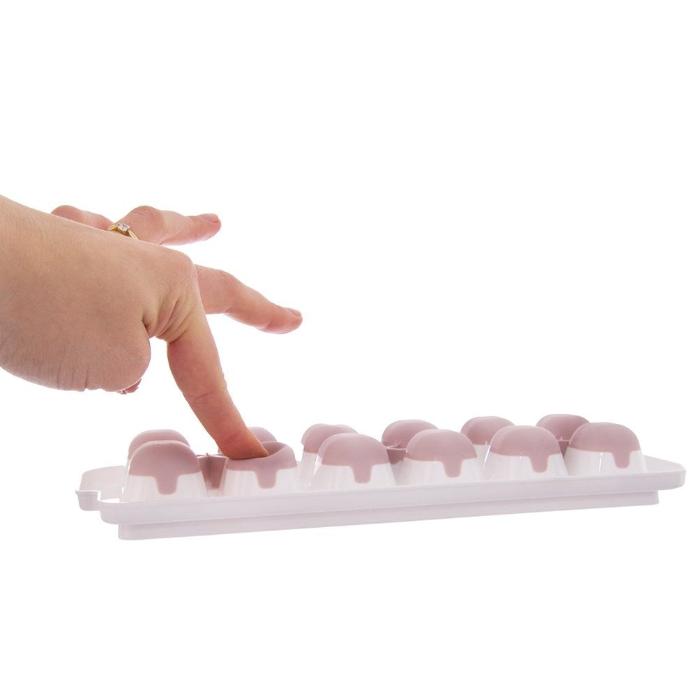 Ice mold with lid for 12 single ice cubes