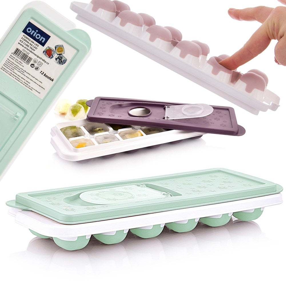 Ice mold with lid for 12 single ice cubes