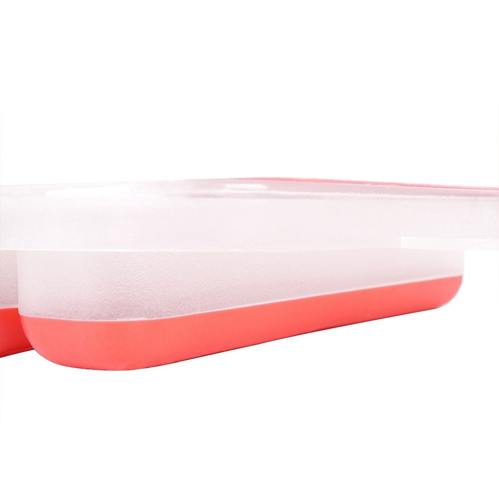 Ice mold with silicone base for 10 rectangular ice cubes