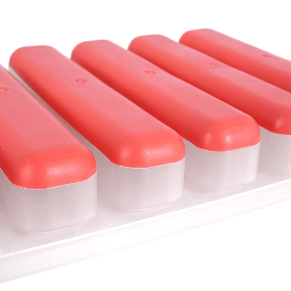 Ice mold with silicone base for 10 rectangular ice cubes