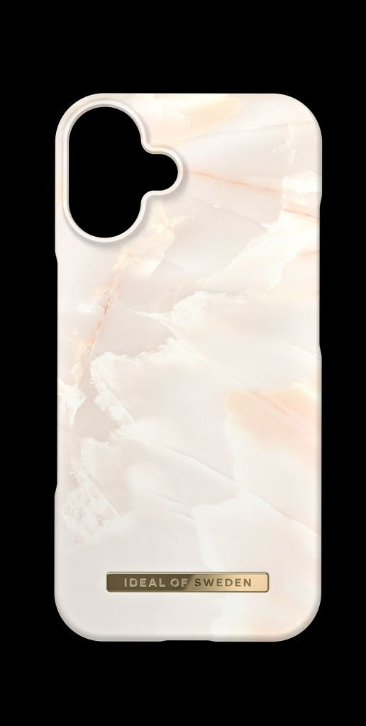 Ideal of Sweden iPhone 16 Fashion Cover - Rose Pearl Marble