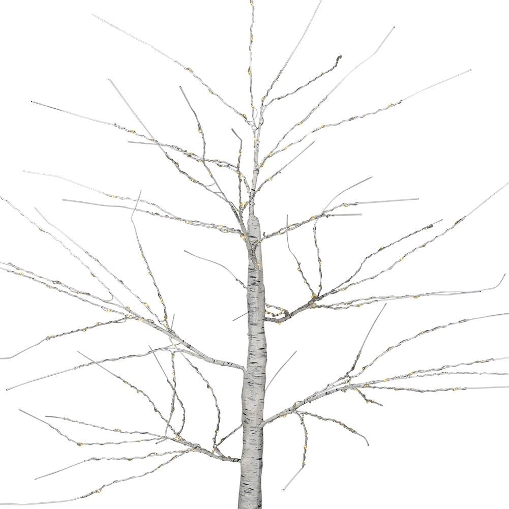 Illuminated Birch tree with 189 LED lights for Christmas decoration