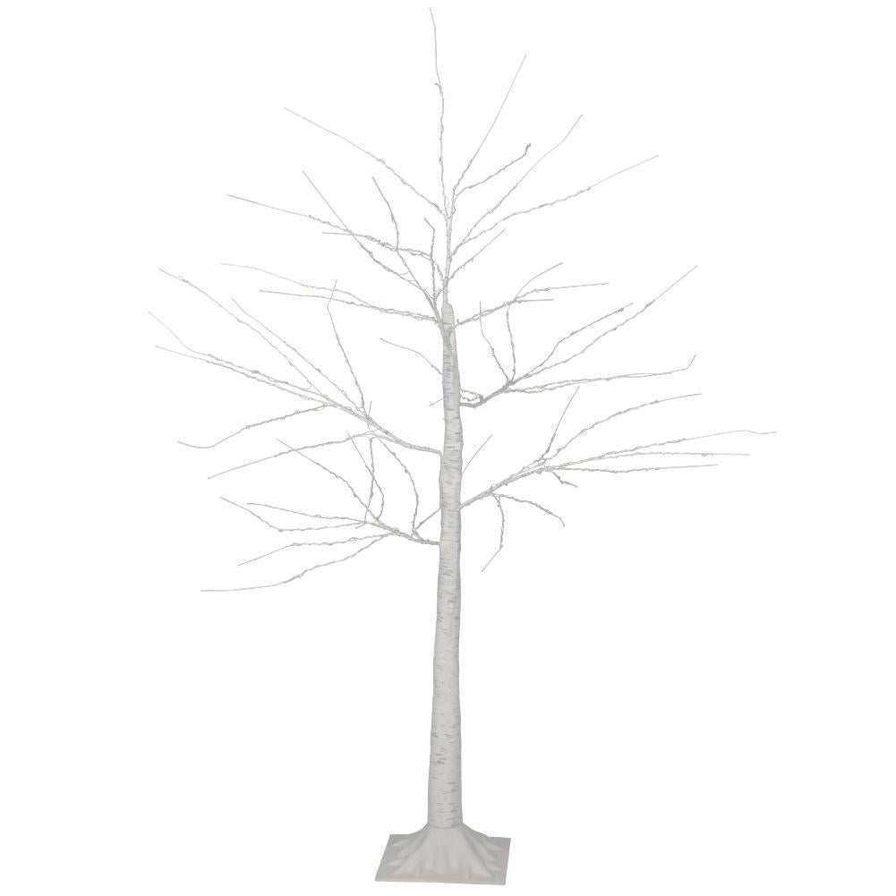 Illuminated Birch tree with 189 LED lights for Christmas decoration