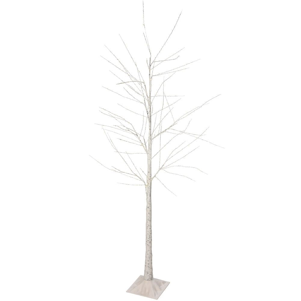Illuminated Birch tree with 522 LEDs for Christmas decoration