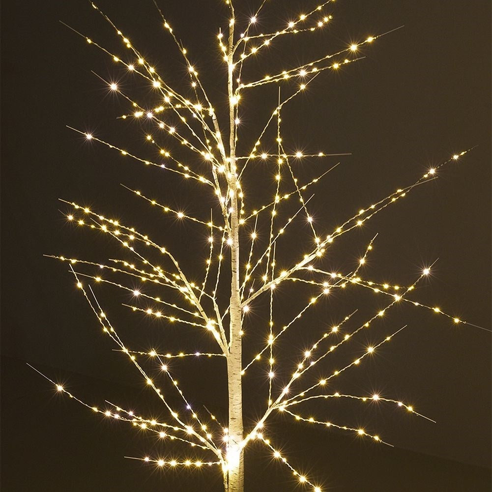 Illuminated Birch tree with 522 LEDs for Christmas decoration