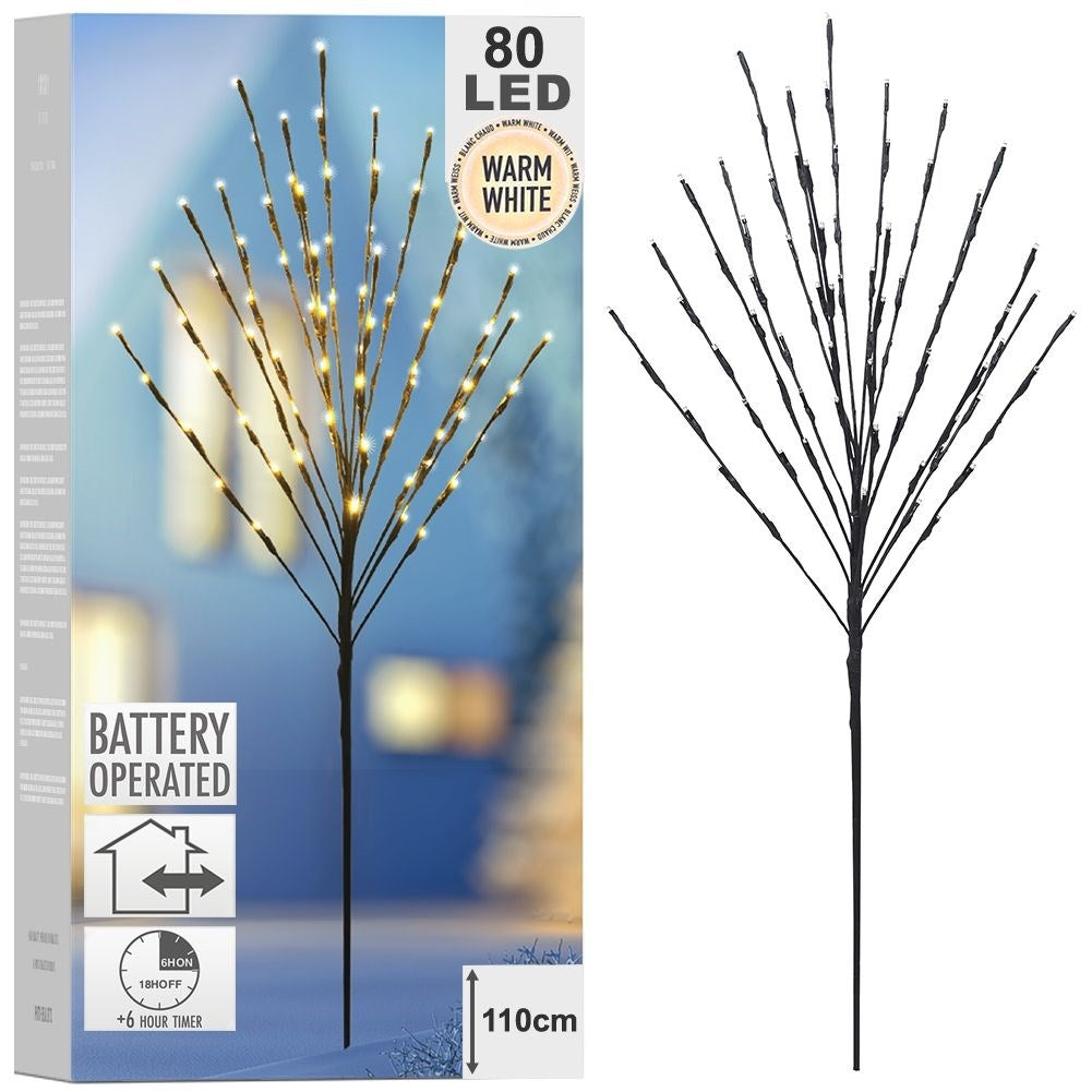 Illuminated tree with 80 LED lights for Christmas decoration