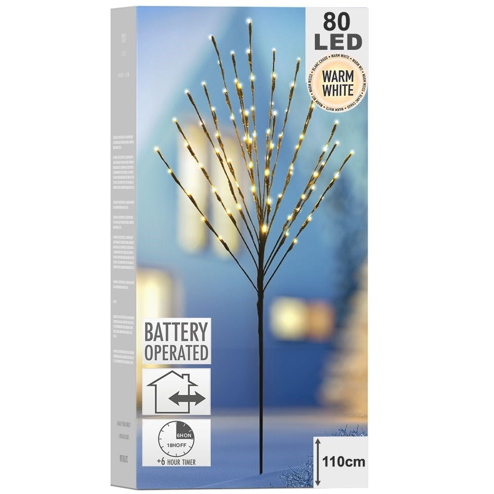 Illuminated tree with 80 LED lights for Christmas decoration