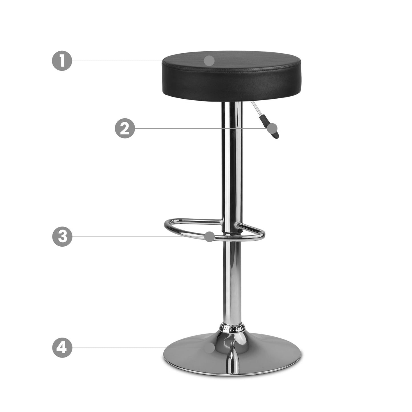Imago bar stool black - 2 pcs