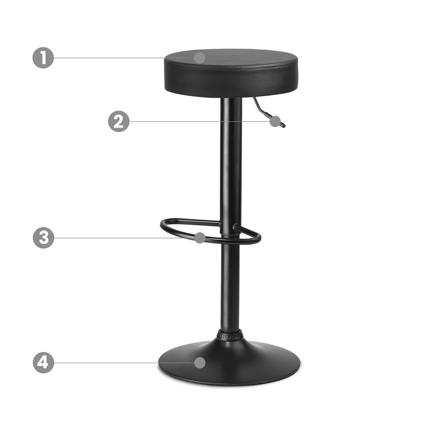 Imago bar stool, black