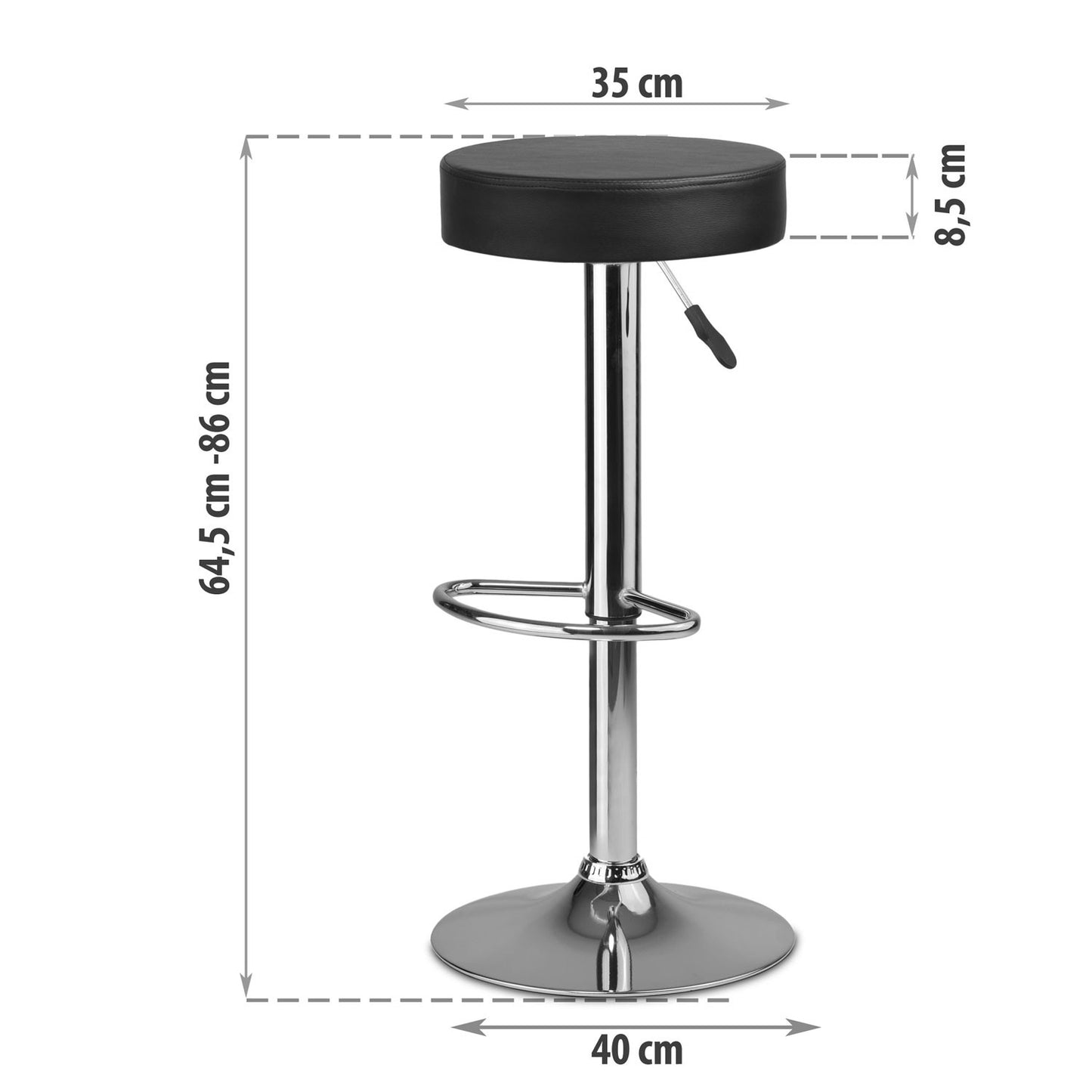 Imago bar stool black