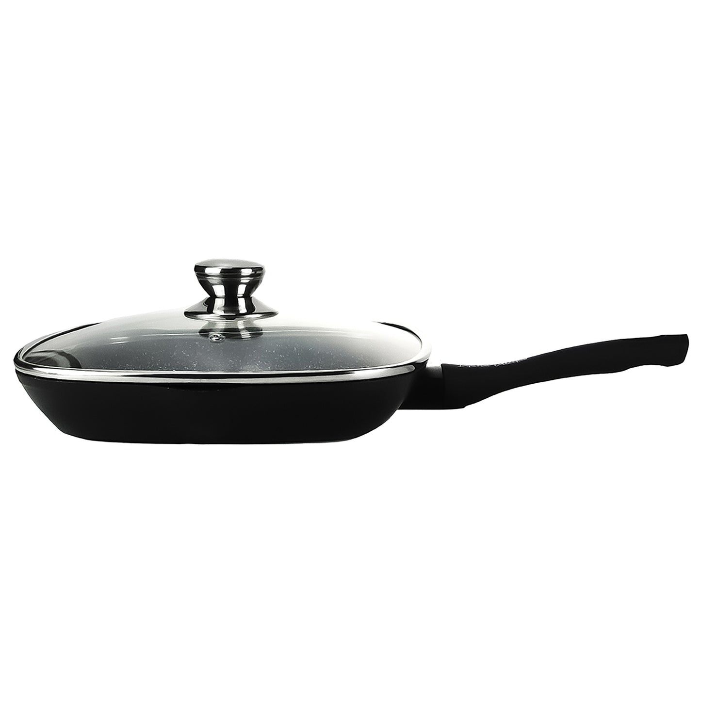 Imperial Collection 28cm Marble Coated Grill Pan with Lid