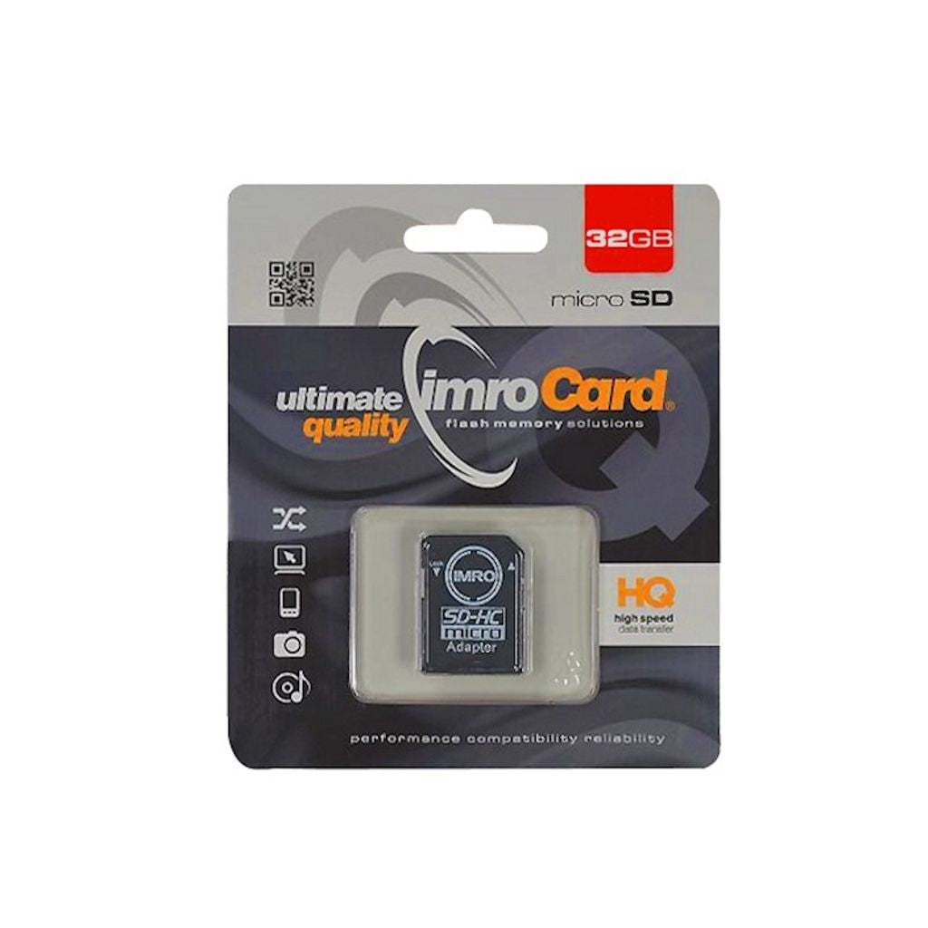 Imro microSDHC Memory Card 32 GB Class 10 UHS-I with SD Adapter