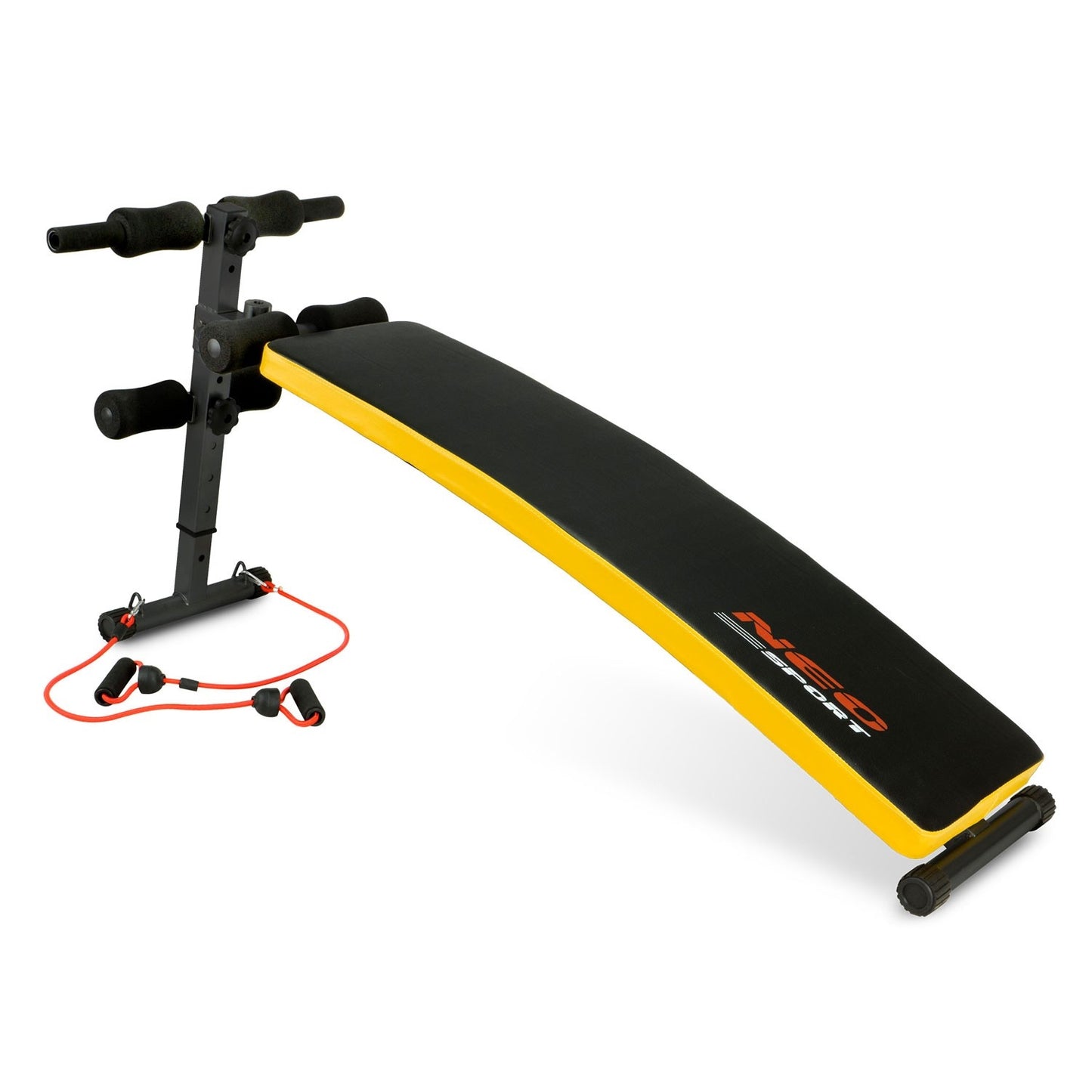 Incline bench for exercising with Neo-Sport NS-08G expanders