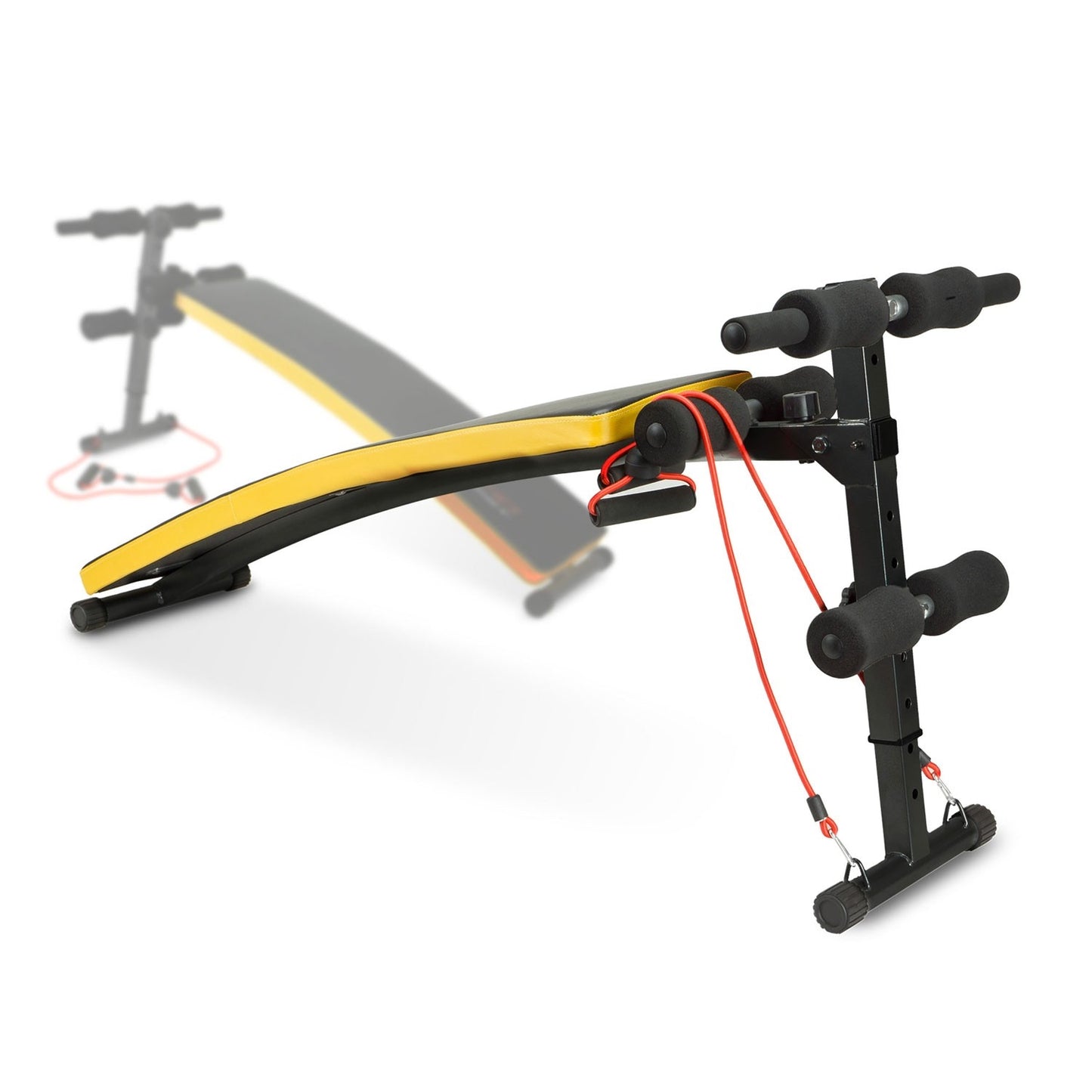 Incline bench for exercising with Neo-Sport NS-08G expanders