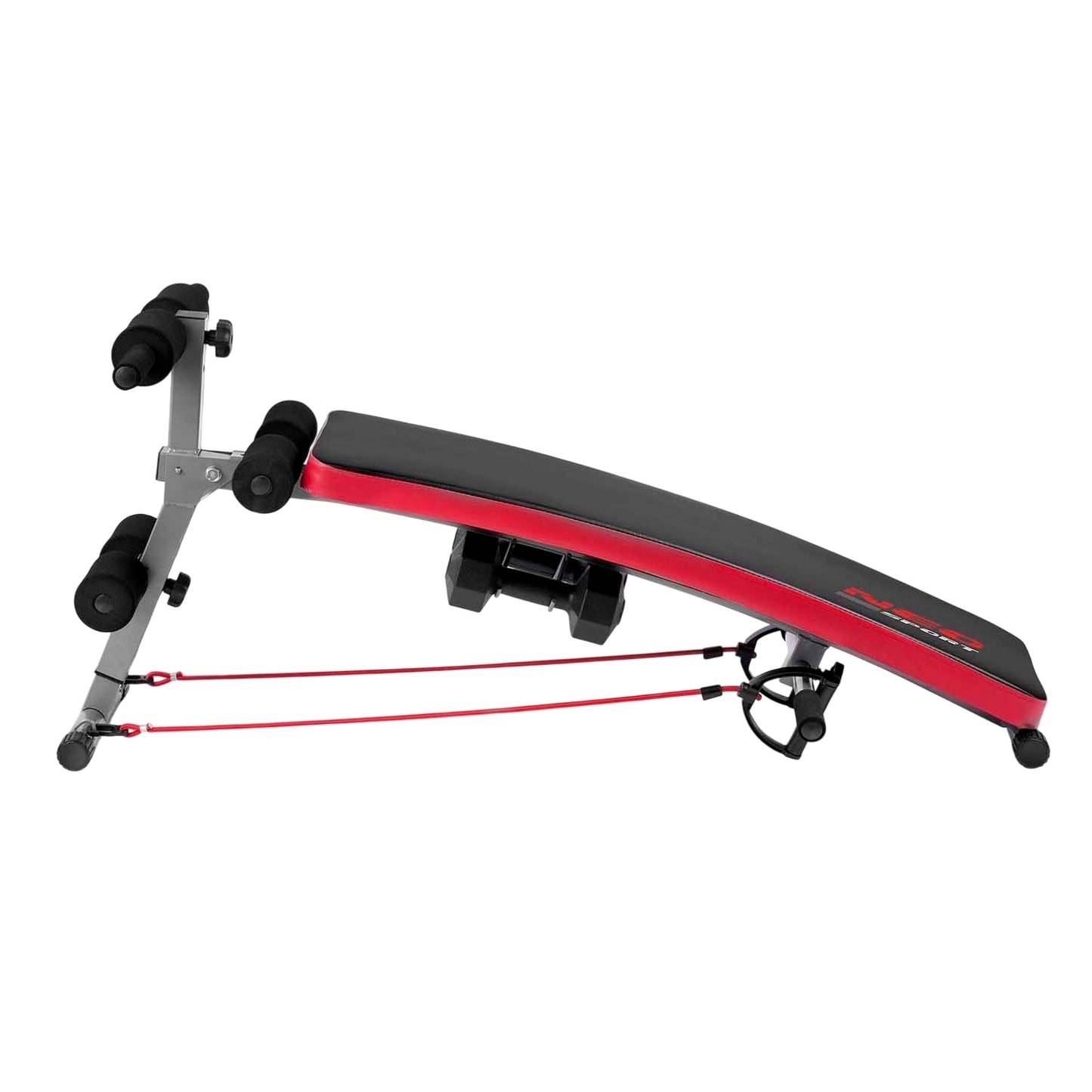 Incline exercise bench with expanders and dumbbells Neo-Sport NS-211