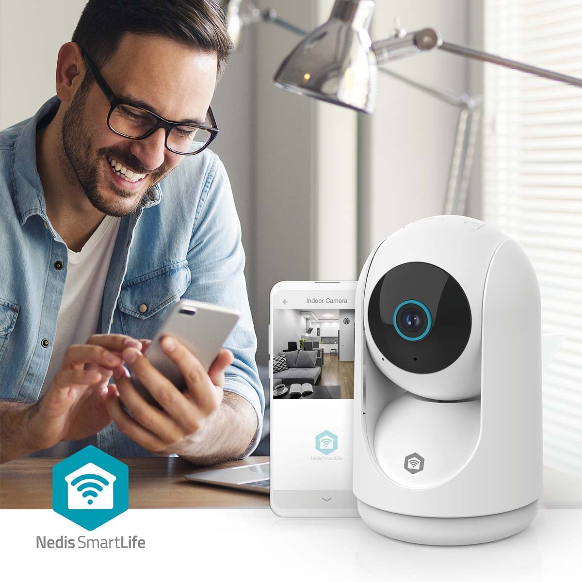 Indoor Smart Camera, 3MP HD, Pan Tilt, Night Vision