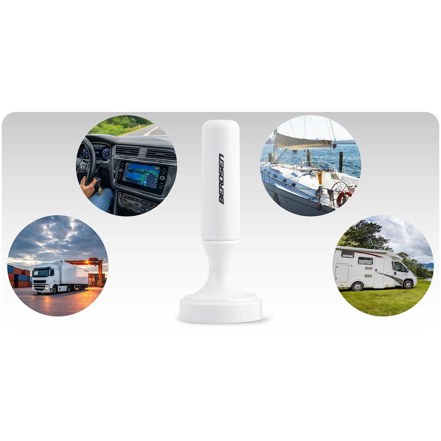 Indoor TV Antenna 360° Ultra HD 4K, White
