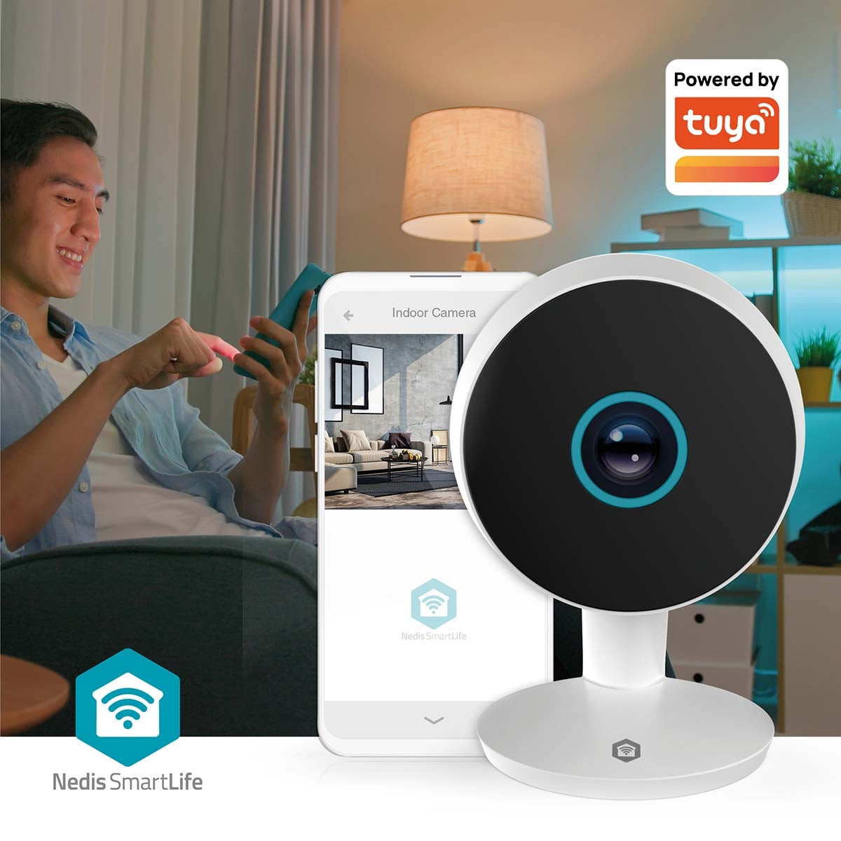 Indoor Wi-Fi Camera, 3MP HD, Night Vision, Motion Sensor