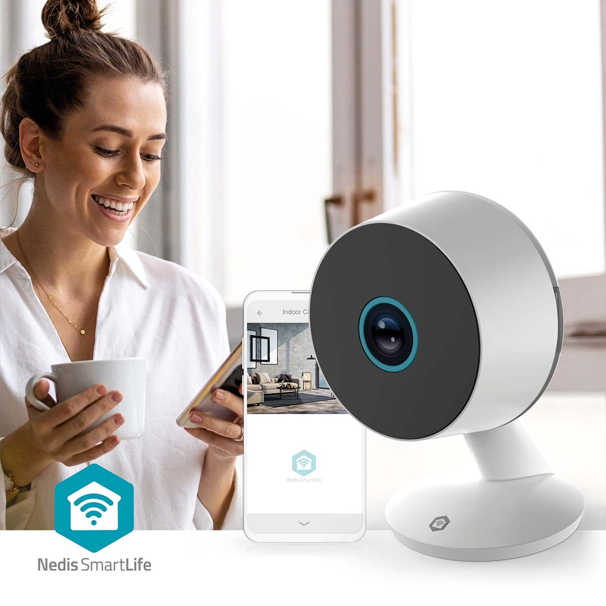 Indoor Wi-Fi Camera, 3MP HD, Night Vision, Motion Sensor