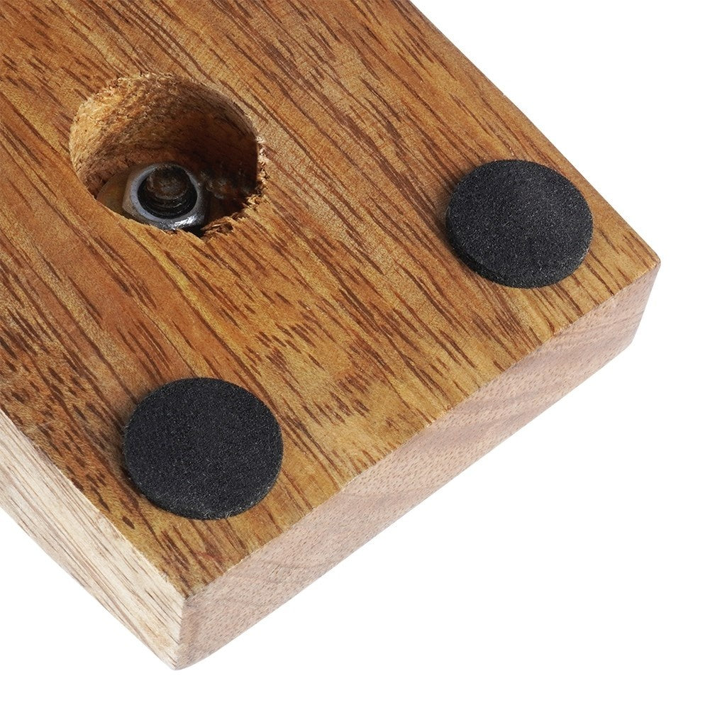 Industrial Candlestick in Black Wood and Metal for Advent